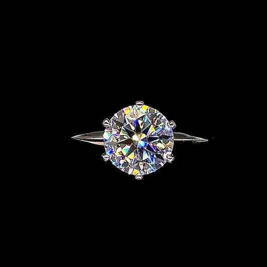 1ct Round CZ 8H8A in 925 Sterling Sliver Ring